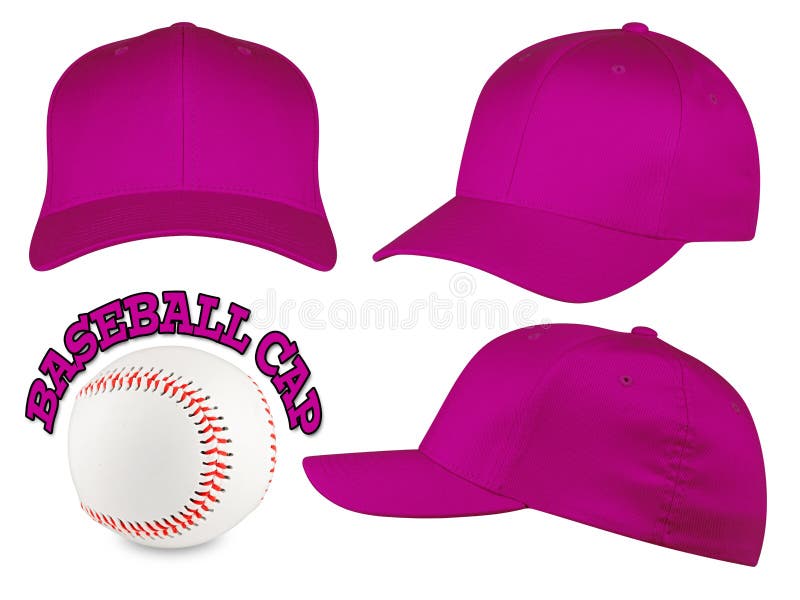 Purple baseball cap set stock photo. Image of clothing 49832474
