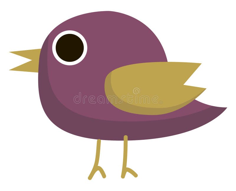 Purple bird, illustration, vector vector illustration