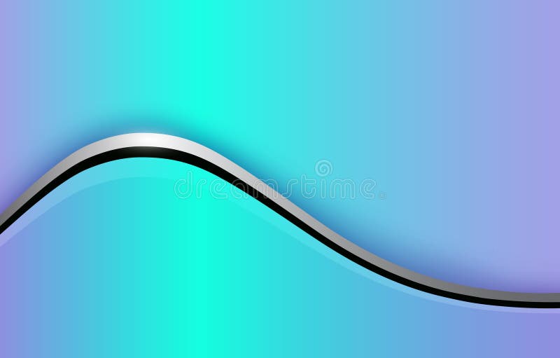 Purple blue shiny metallic background, elegant wavy 3d illustration stock illustration