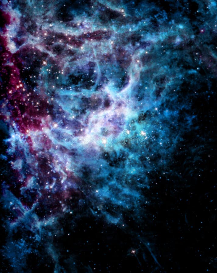 Purple and Blue Textured Nebula royalty free illustration