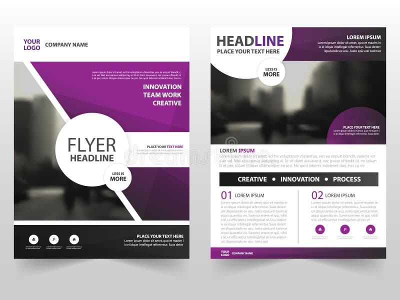 Purple business Brochure Leaflet Flyer annual report template design, book cover layout design, abstract business presentation vector illustration Purple business Brochure Leaflet Flyer annual report template design, book cover layout design, abstract business presentation vector illustration