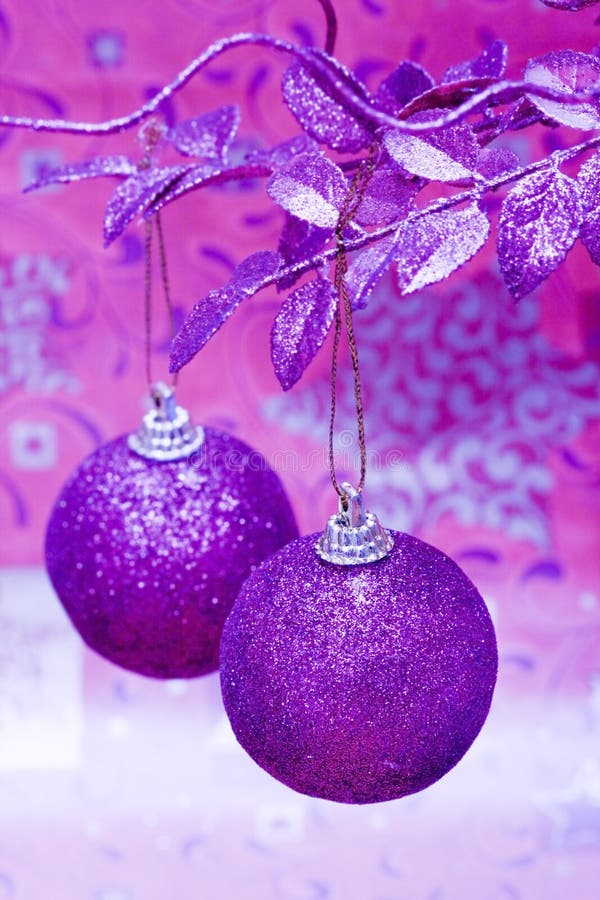 Purple Christmas balls stock photo. Image of crystal, celebrating 2999652