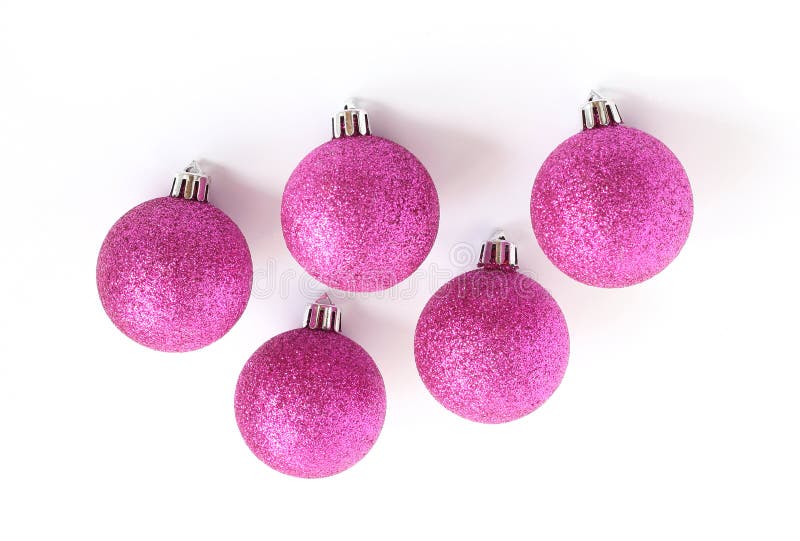 Purple Christmas Tree Bauble Decorations Stock Image Image of ball