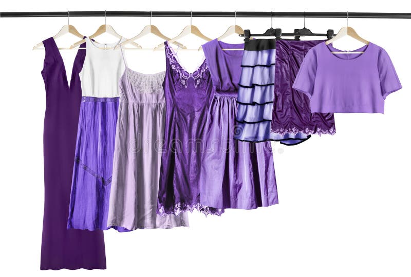 https://thumbs.dreamstime.com/b/purple-clothes-isolated-set-woman-racks-over-white-100007494.jpg