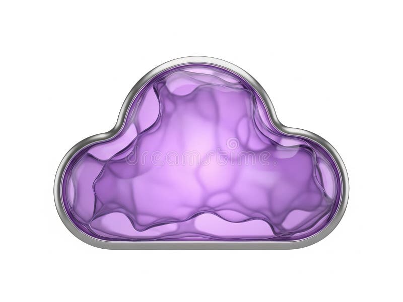 Purple cloud shaped object royalty free illustration