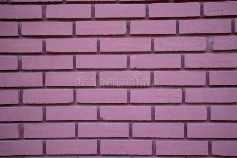 Purple Color, Brick Wall Background And Texture Stock ...