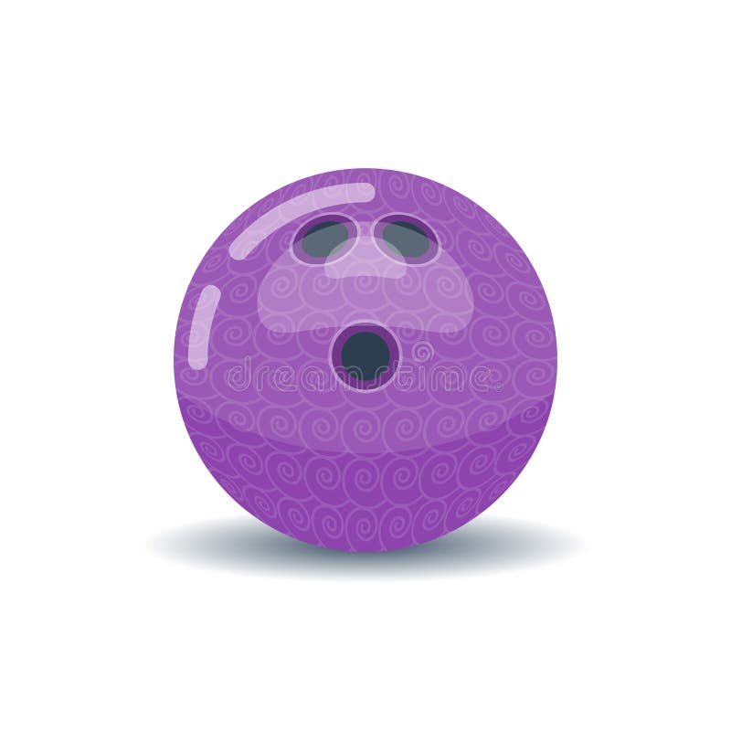 Purple Colored Bowling Ball Stock Vector Illustration of ball