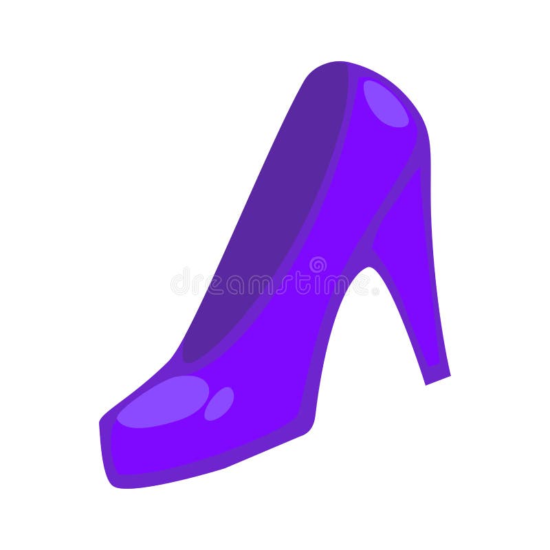 Purple colored heeled shoe stock vector. Illustration of glamour 97790932