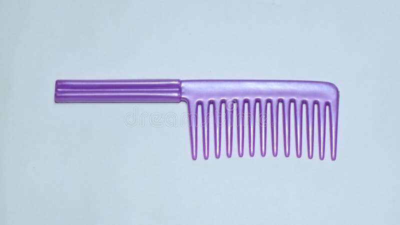 Purple Colour Hair Comb on White Background. Stock Image - Image of lilac,  white: 183026759