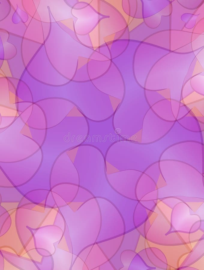 Purple Coloured Hearts Pattern