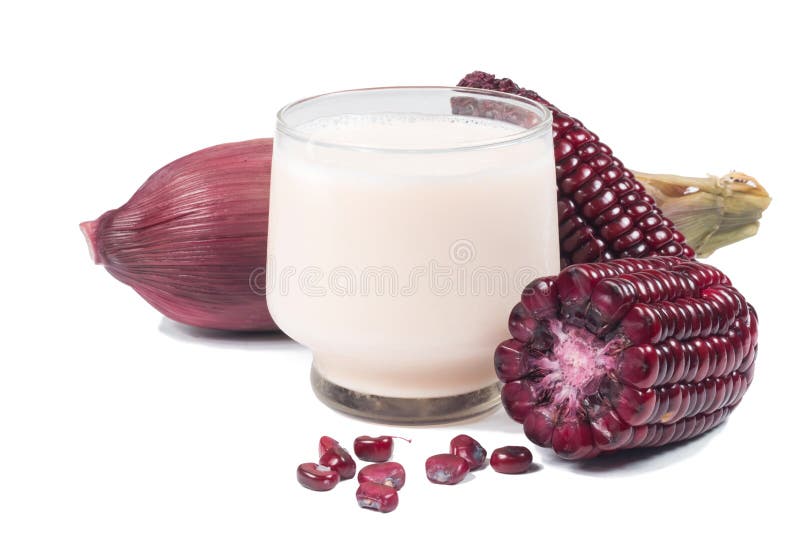 Purple Corn Cob and Corn Juice (corn Milk) Stock Photo Image of