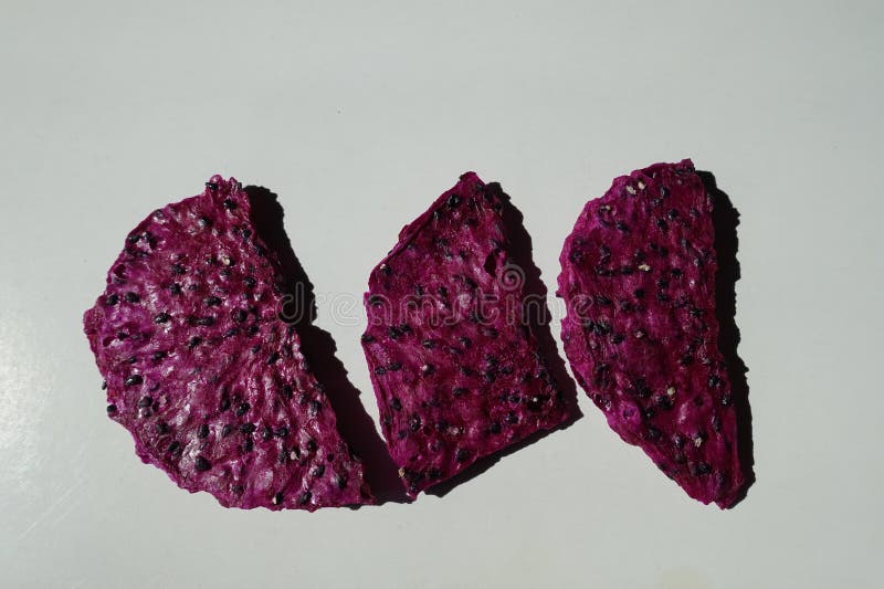 3 Purple Dried Dragon Fruit Chips from Above Stock Image Image of nutritional, titbit 272844751