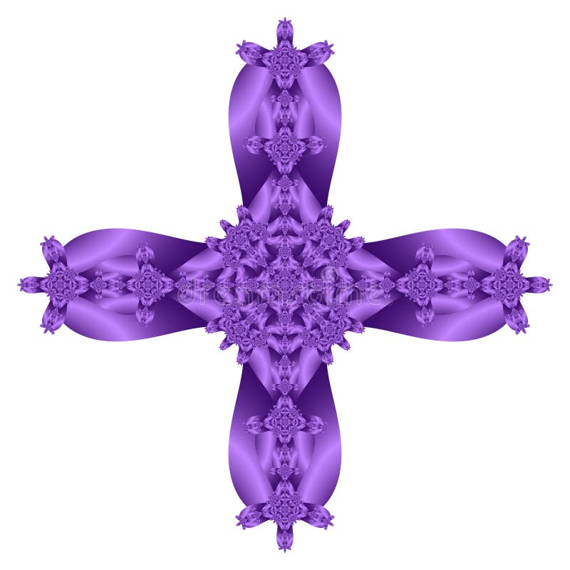 Cross Draped in Purple stock photo. Image of path, wooden 803786