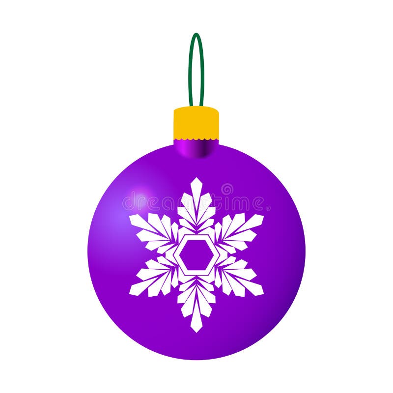 Purple Decorative Christmas Ball Stock Vector Illustration of