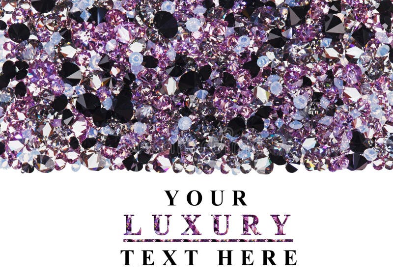 Purple diamond jewel stones luxury background