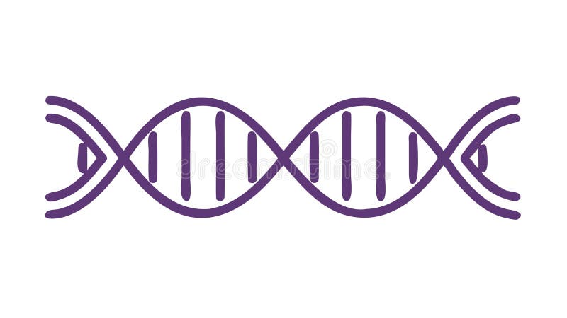 Purple DNA helix structure icon , vector design Generative AI stock illustration