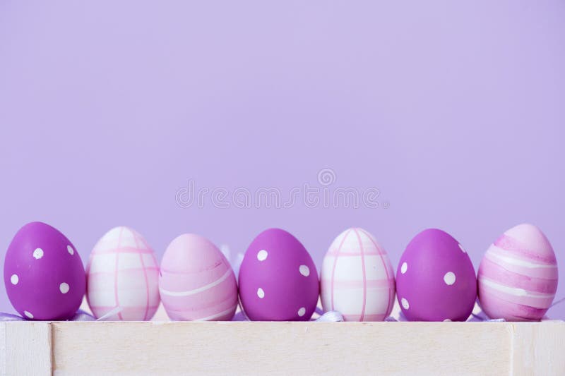 721 Purple Easter Eggs Over Purple Background Stock Photos Free