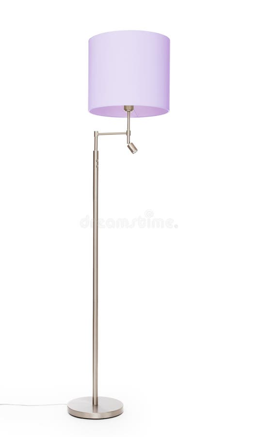Purple Floor Lamp, Isolated Stock Photo Image of metal, accessory