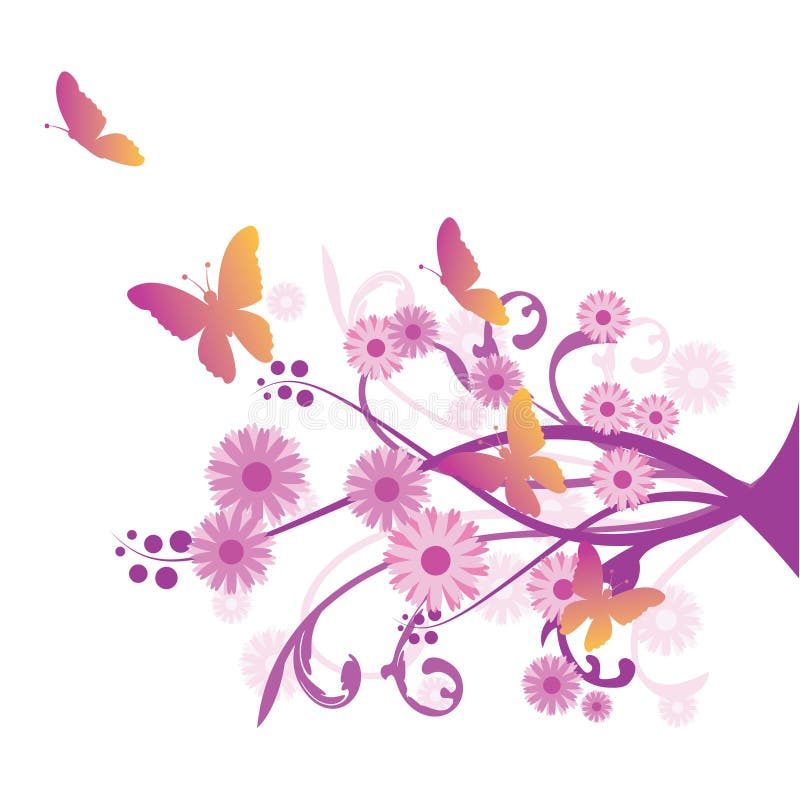 Purple floral background