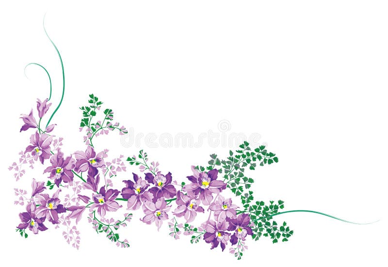 Purple Flower Stock Illustration Illustration Of Grow