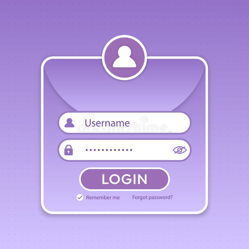 Login User Interface Modern Screen Design For Mobile App And Web