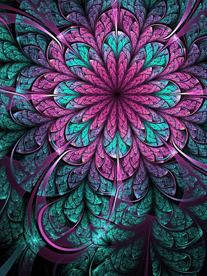 Purple fractal flower