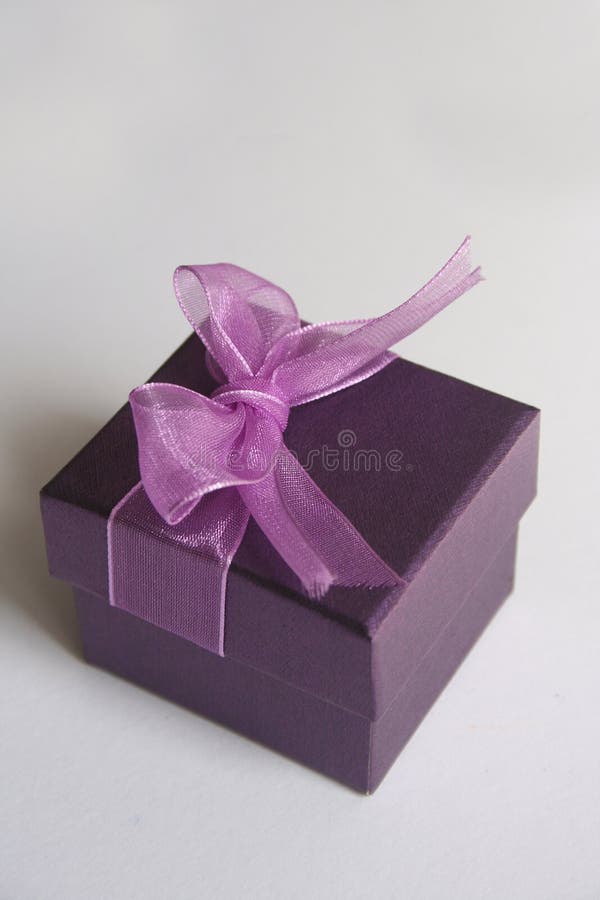 Purple gift box stock image. Image of celebrations, christmas 12629689