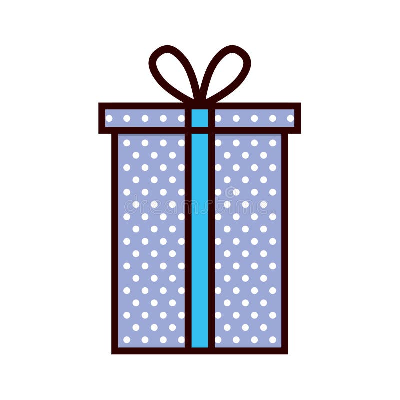 Purple Gift Box Present Ribbon Stock Illustration Illustration of