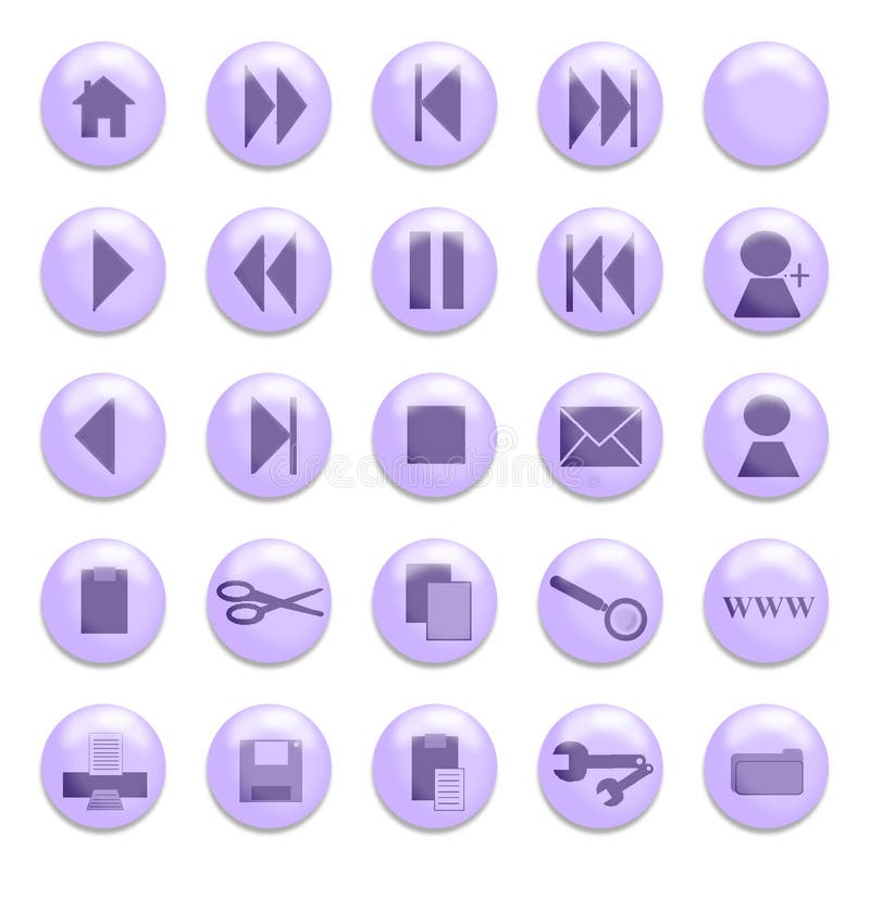 Purple Glass Buttons