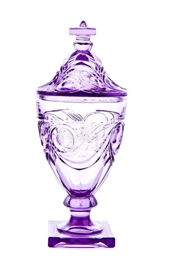 Purple Glass Jar stock photo. Image of crystal, glass 9366994