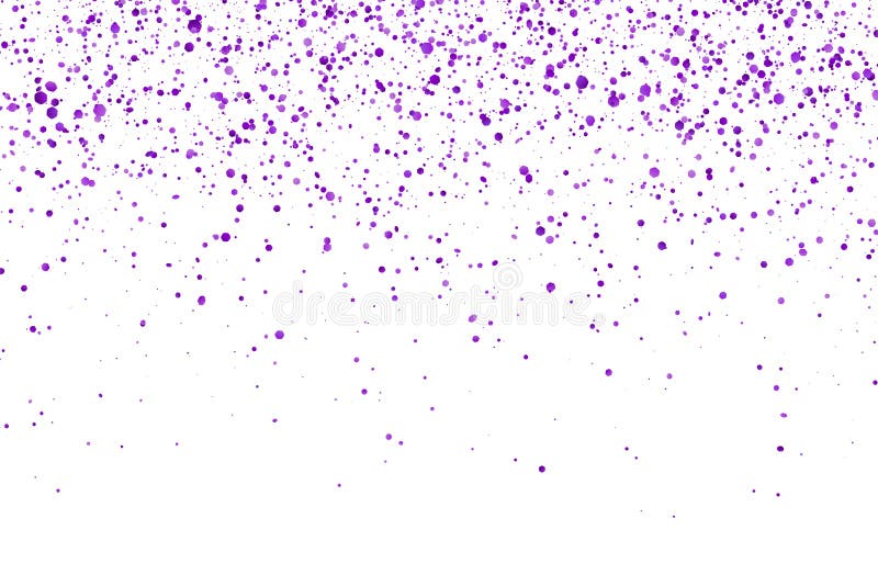 Purple Glitter Confetti on White Background. Vector Stock Vector