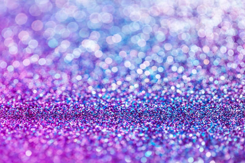 Purple Glitter Raster Festive Background. Abstract Violet Blurred ...