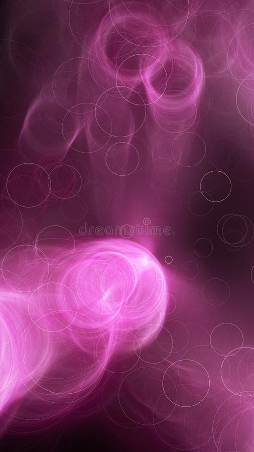 Purple glowing futuristic bubbles smartphone template royalty free illustration
