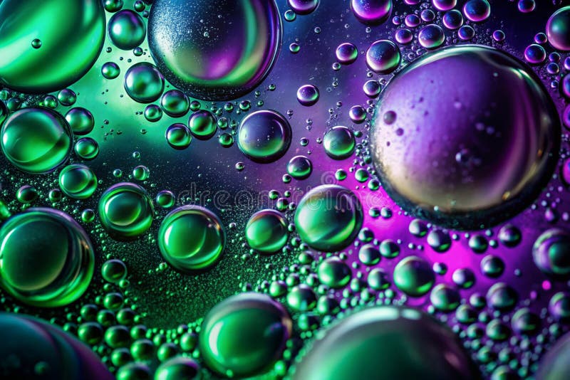Purple and Green Liquid Gradients in Darkness stock illustration