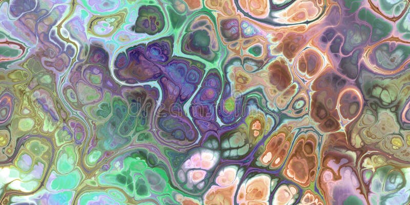 Purple green ochre marbled seamless tile royalty free illustration