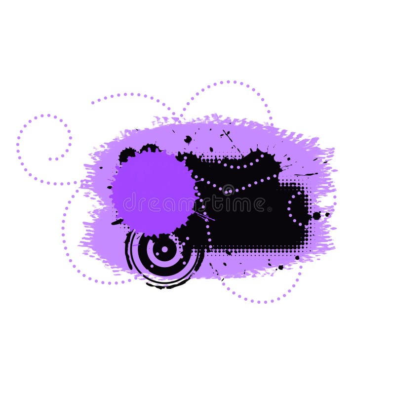 Purple grunge dots splatter background