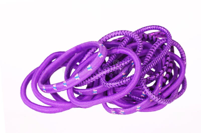 Purple Hair Bands Isolated. Stock Image Image of ponytail, isolated