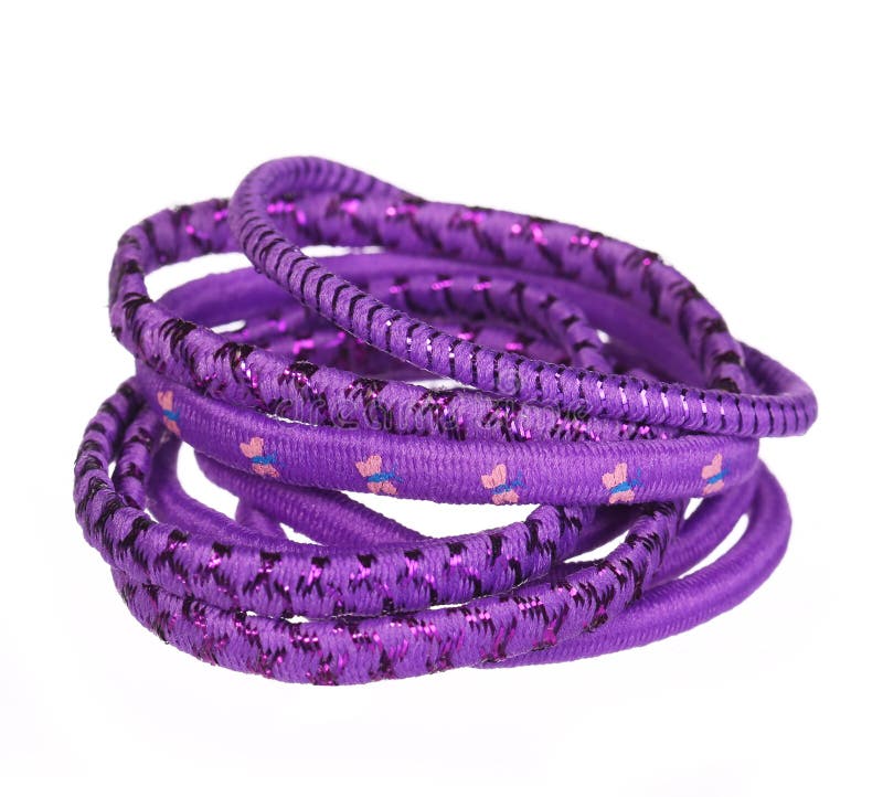 Purple Hair Bands Isolated Stock Image Image Of Background
