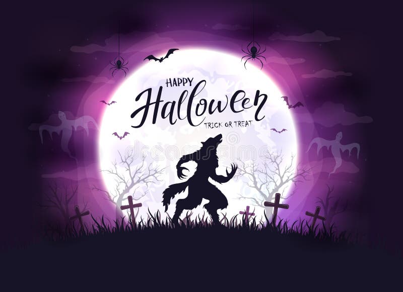 Màu tím tráng lệ, kết hợp với chủ đề Halloween và hình ảnh sói ma quái, sẽ khiến cho bạn thấy sự ghê rợn và hấp dẫn. Hãy ngắm nhìn ảnh để khám phá sự kết hợp tuyệt vời này.