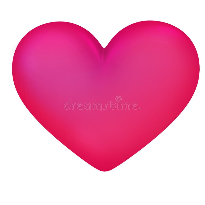 Purple Heart Symbol on a White Background Stock Illustration