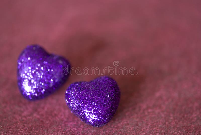 Purple hearts stock photo. Image of shaped, heart, love 11401956