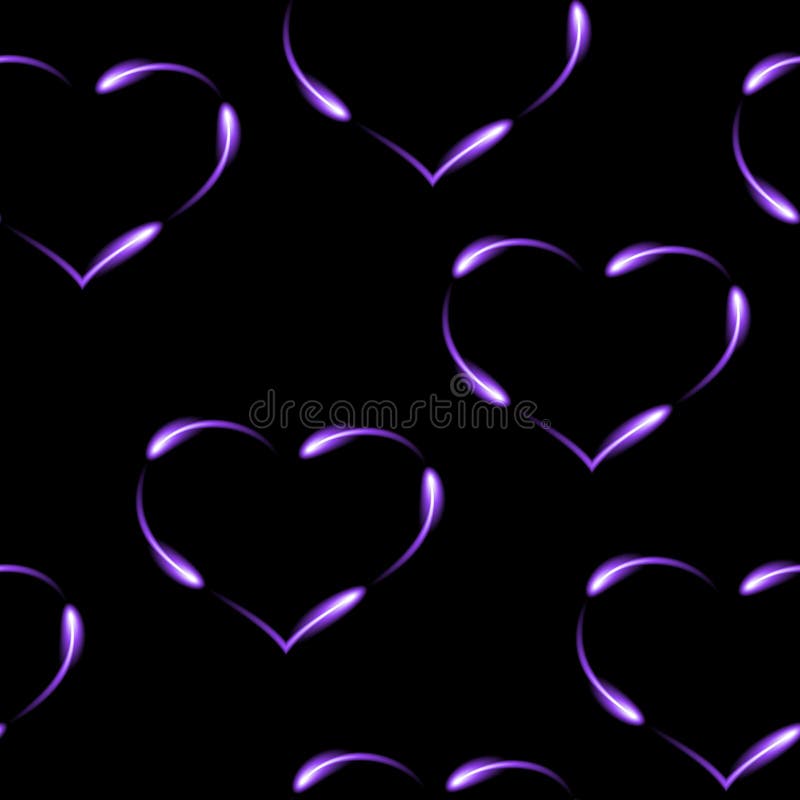 Purple Hearts Made by Fen Fires, Seamless Pattern, Vector Background. Stock  Vector - Illustration of wallpaper, vector: 104699837