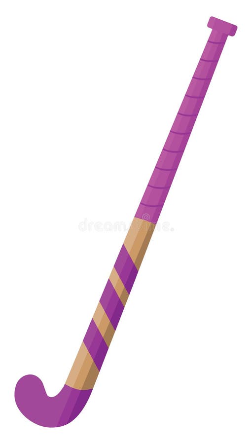 Purple hockey stick, icon stock vector. Illustration of sport 261386233