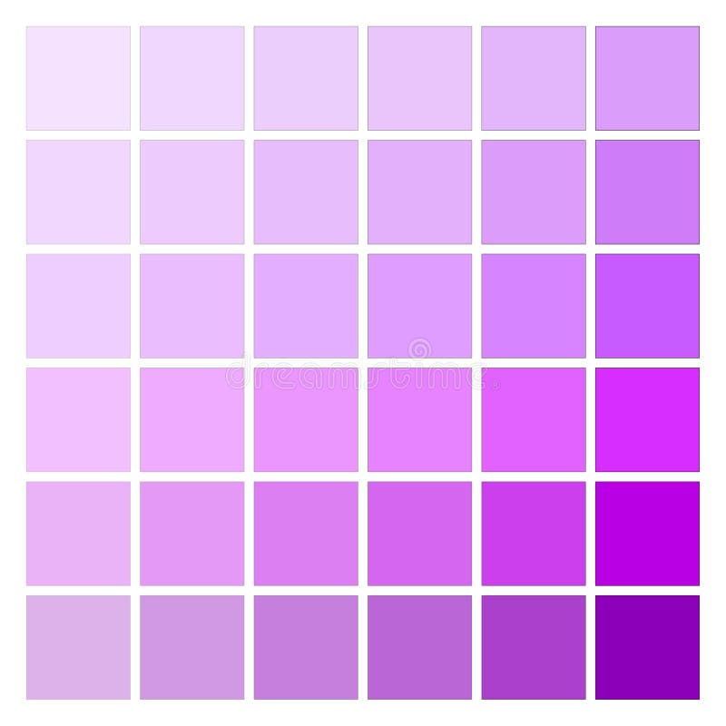 Purple Hues Color Palette Array. EPS 10. vector illustration