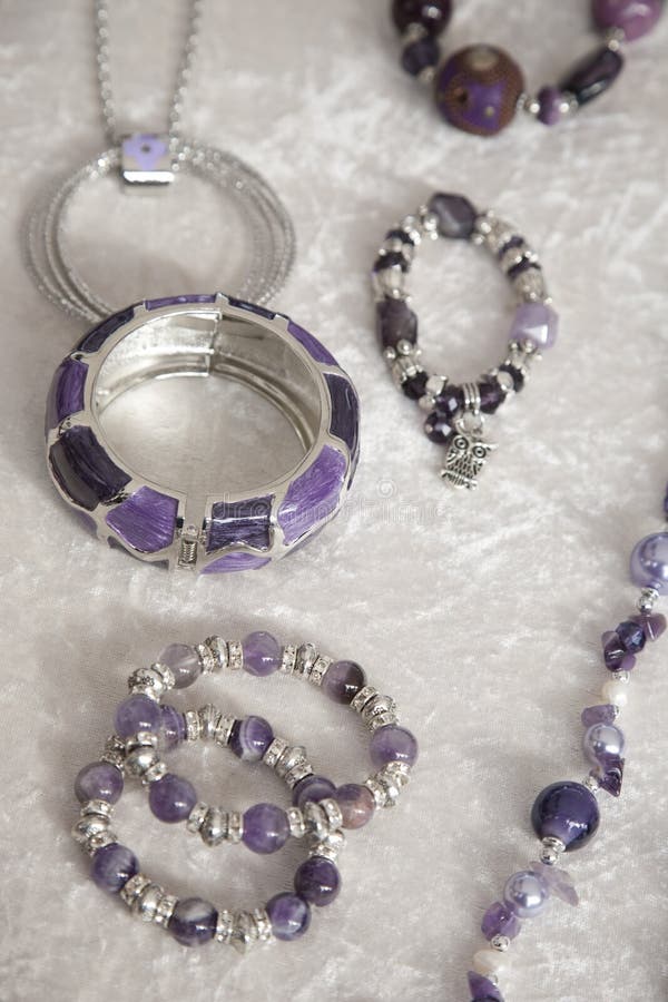 Purple Jewelry stock photo. Image of variety, choice 17810324