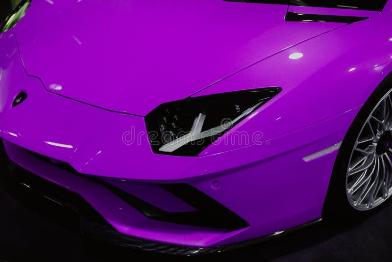 Bologna, Italy - December 3, 2019: Purple Lamborghini Aventador. Luxury  Stylish Sport Car. Editorial Image - Image of concept, editorial: 211277755
