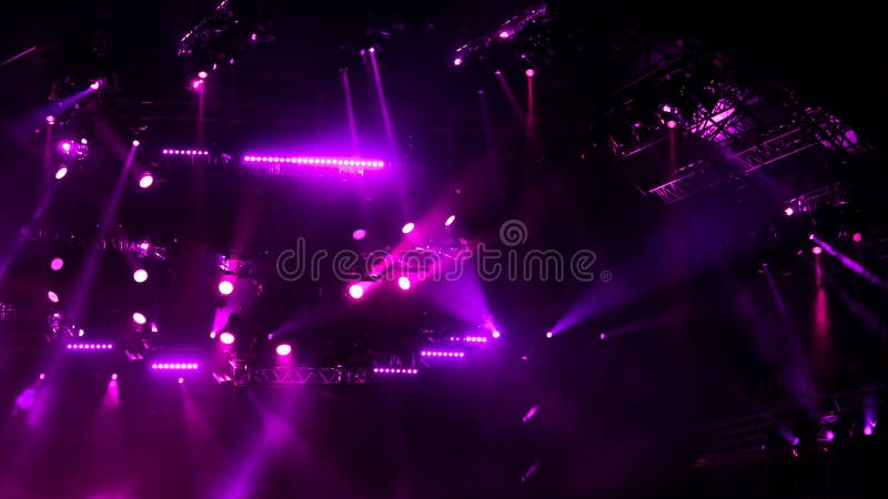 Purple Light on a Rock Concert Stage As Background Stock Image - Image ...