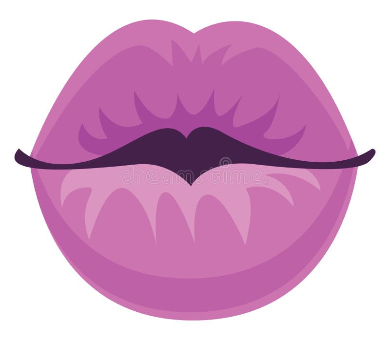 Open Mouth With White Teeth And Purple Lips Stock Vector Illustration