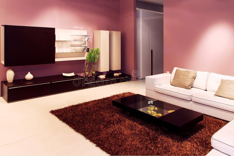 Purple furniture stock image. Image of indoors, room 10530019