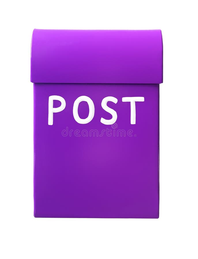 Purple mailbox stock image. Image of delivery, package 51176145